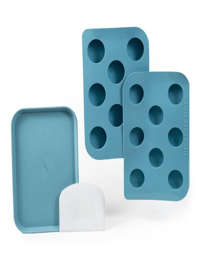 Benty Cakes - The Original Mini Cake Puck Mold Set - Better than a Cake Pop! Make Chocolate Covered Desserts - BPA Free Silicone - Includes 1 Mold Set, 1 Plastic Tray, and 1 Scraper